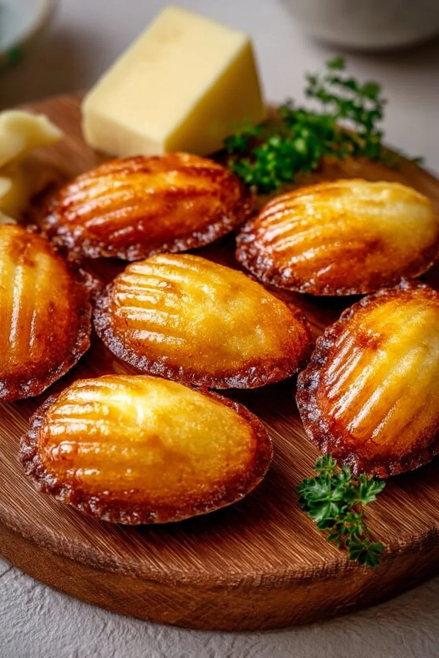 Madeleines Fondantes au Reblochon et Bacon, snack savoureux et moelleux.