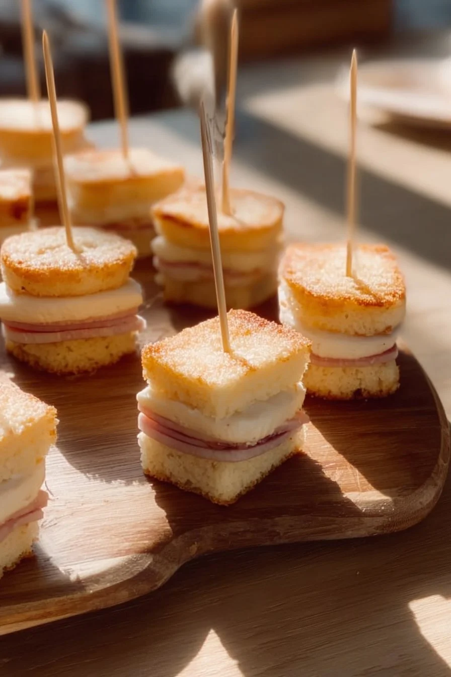 Mini croque apéro savoureux et croustillants pour un apéritif réussi.