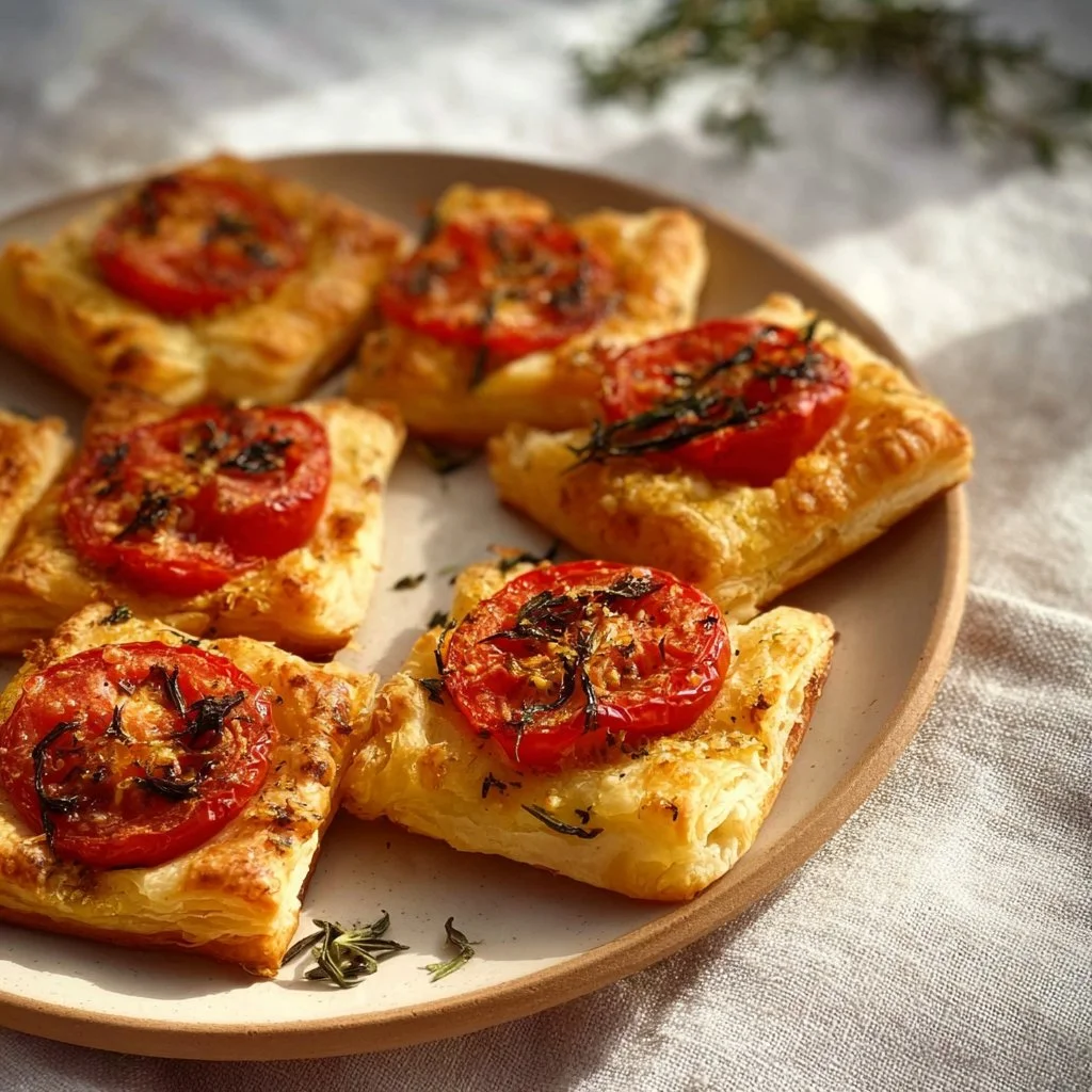 Assortiment de petits feuilletés provençaux parfumés aux herbes et épices.
