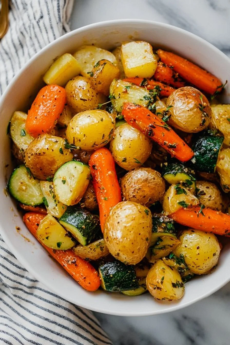 Plat de courgettes poêlées avec épices et herbes fraîches