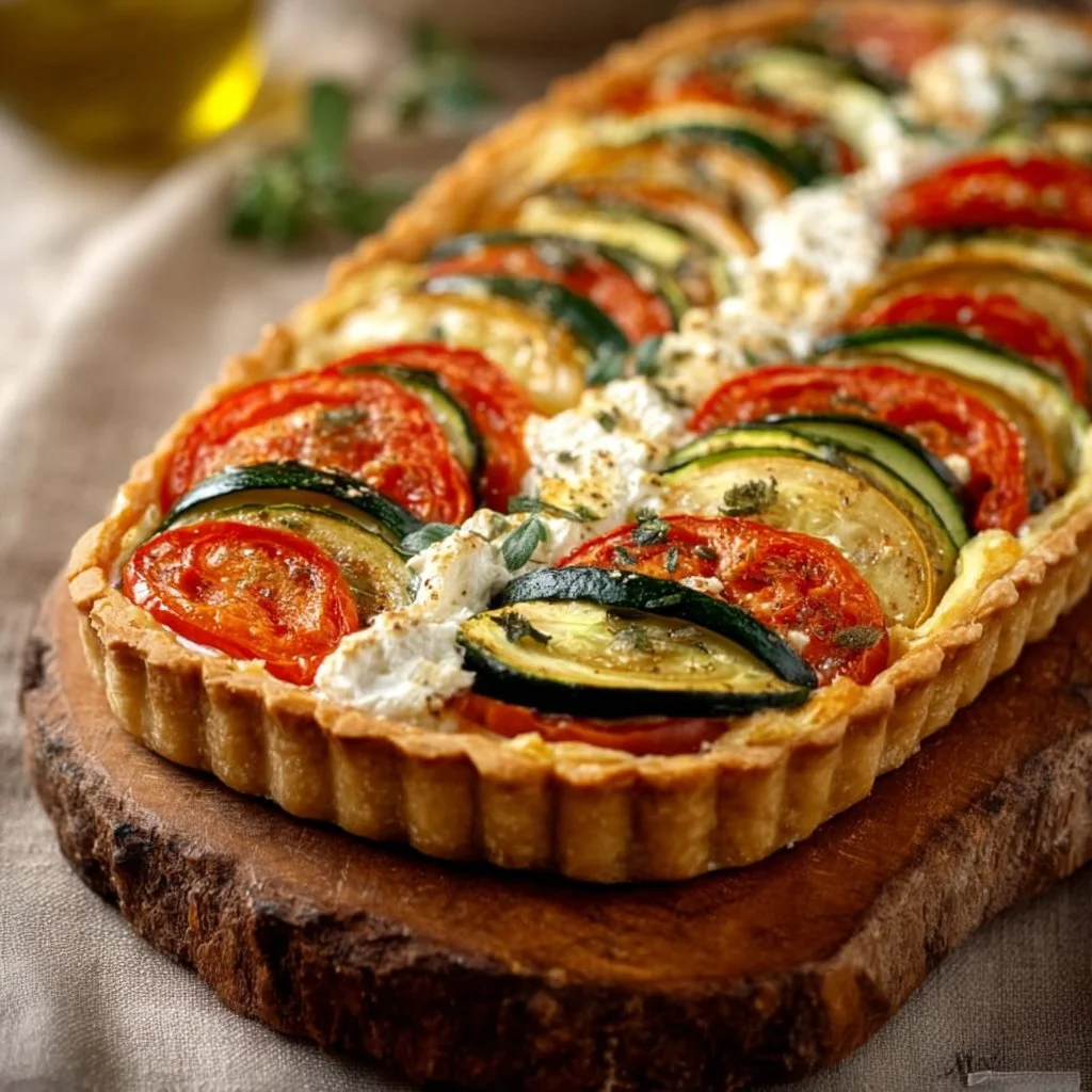 Tarte Salée aux Courgettes et Feta, recette savoureuse et facile à réaliser