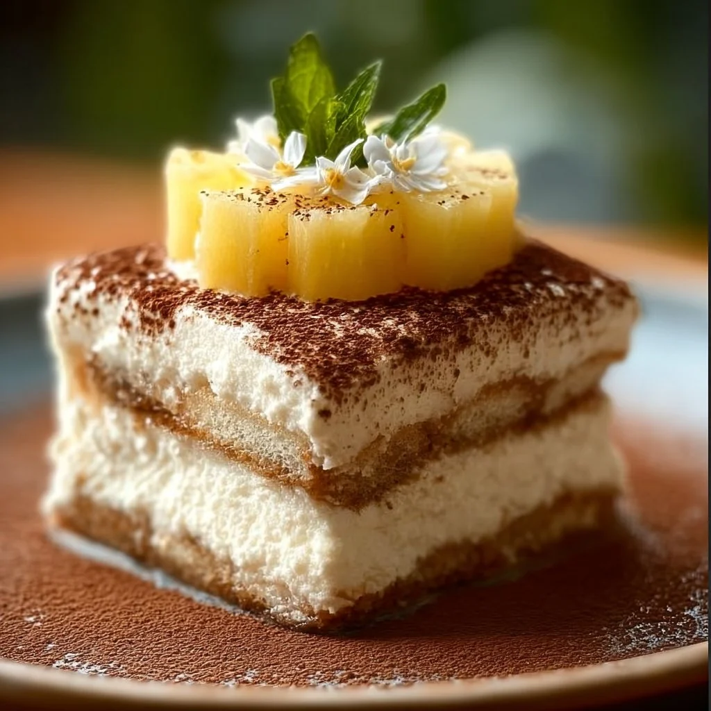 Tiramisu Ananas Coco, un délicieux dessert à base de mascarpone et fruits exotiques