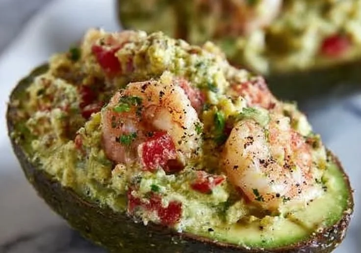 Avocat Farci aux Crevettes, un plat délicieux et coloré pour vos repas.