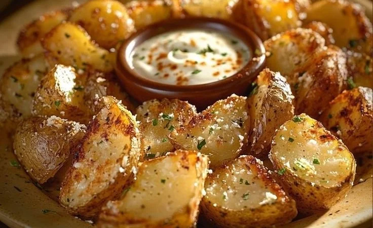 Crispy Garlic Parmesan Potatoes