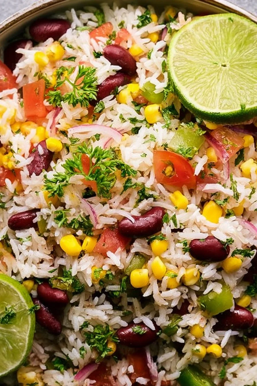 La salade de riz froide &agrave; la mexicaine