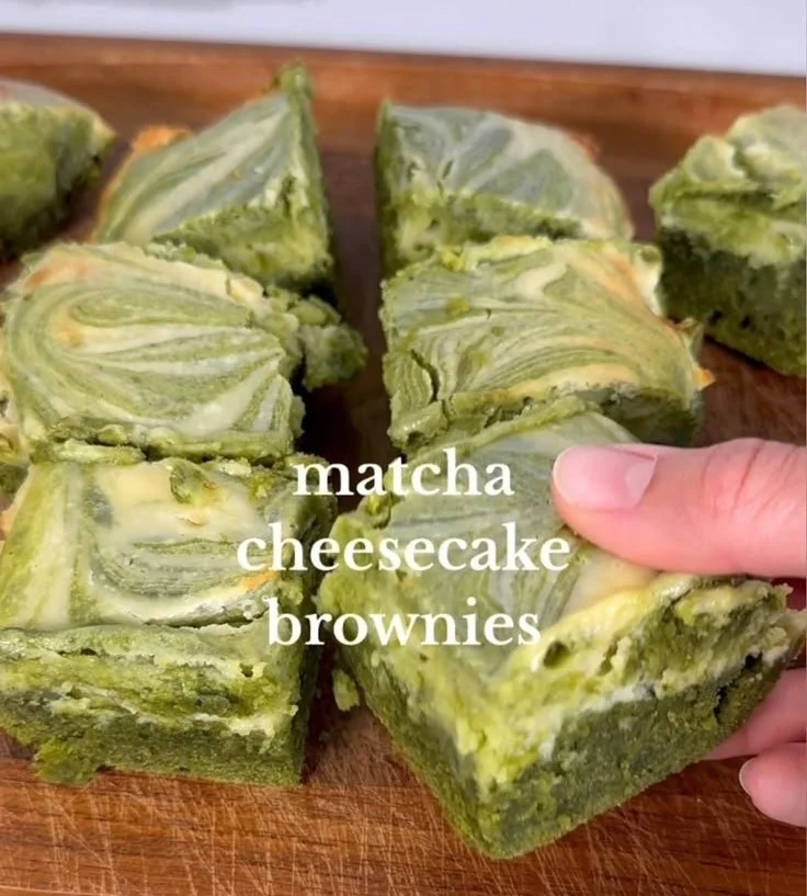 Recette de matcha avec brownie au matcha sur Instagram