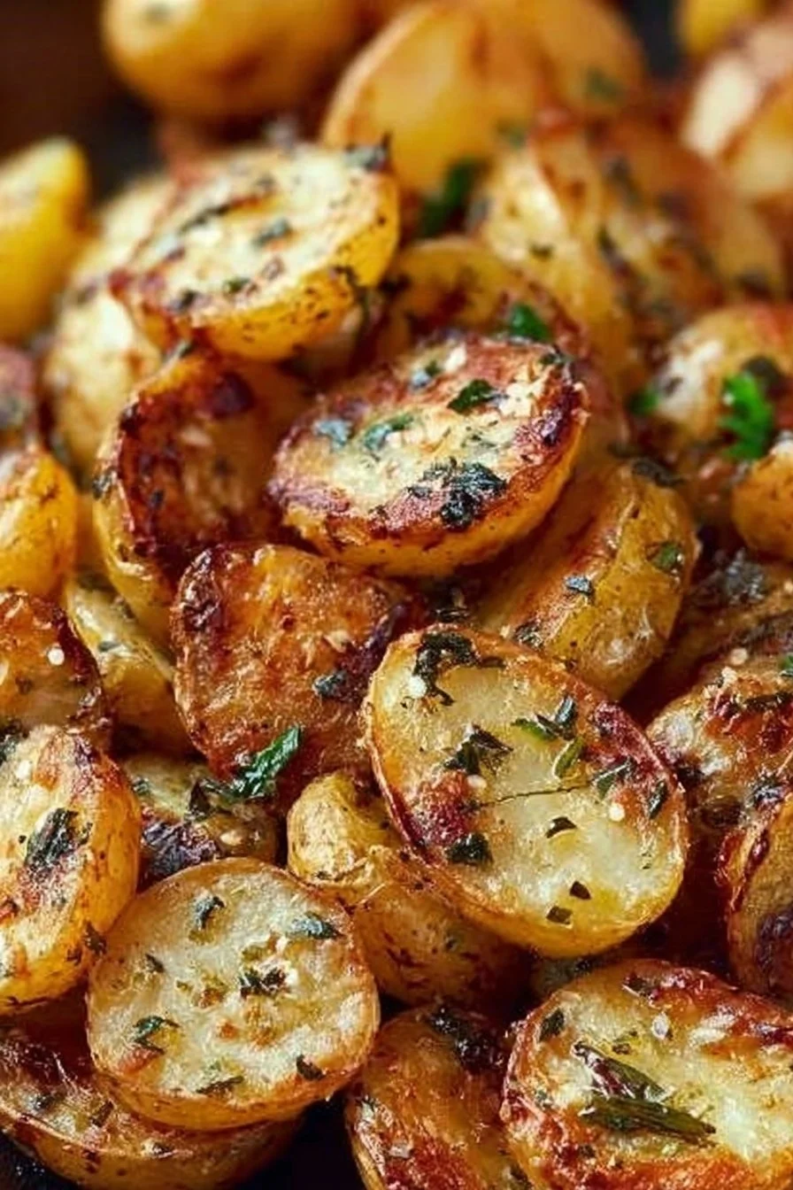 Pommes de terre cuites au four à l'ail et au persil, un plat savoureux et sain