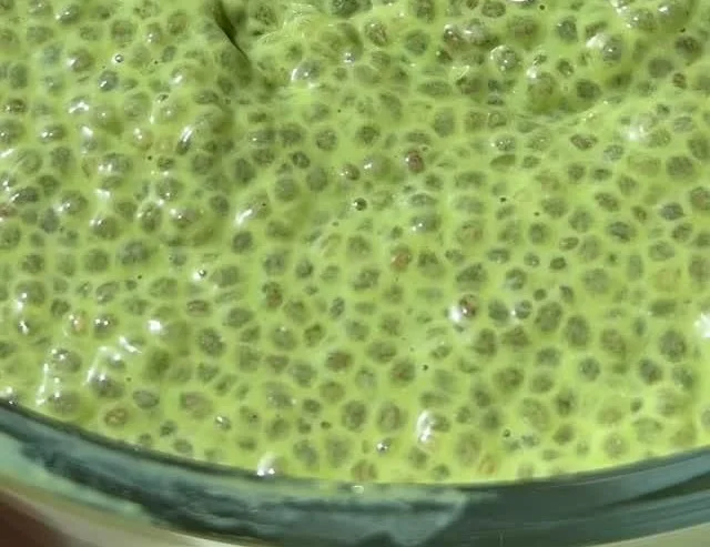 Pudding de Chia au Matcha, délicieux et nutritif dessert healthy.
