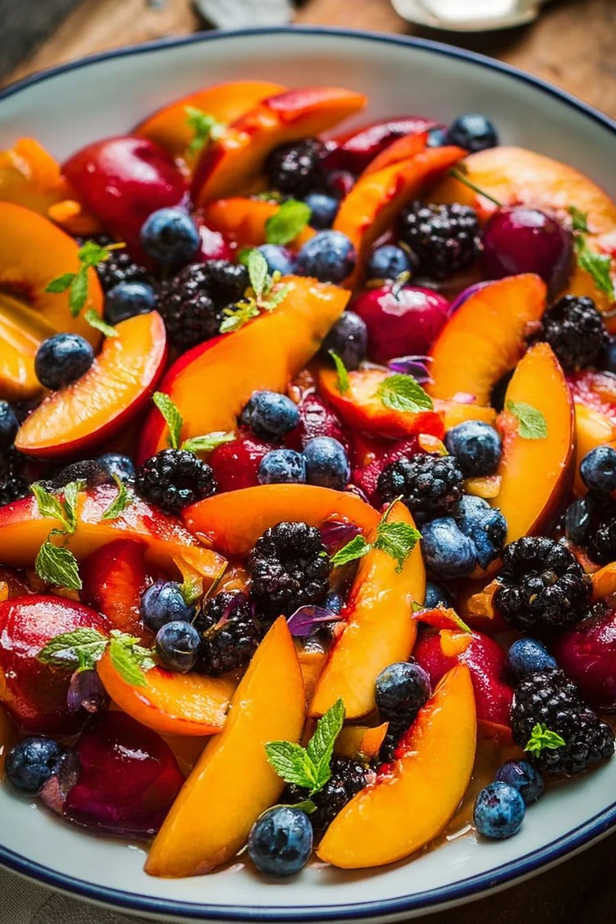 Salade de fruits d'été colorée et rafraîchissante, parfaite pour l'été