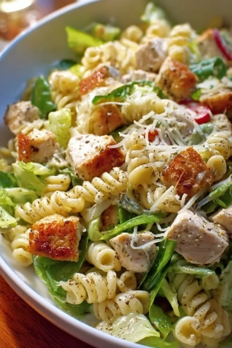 Salade de pâtes au poulet César préparée en 30 minutes