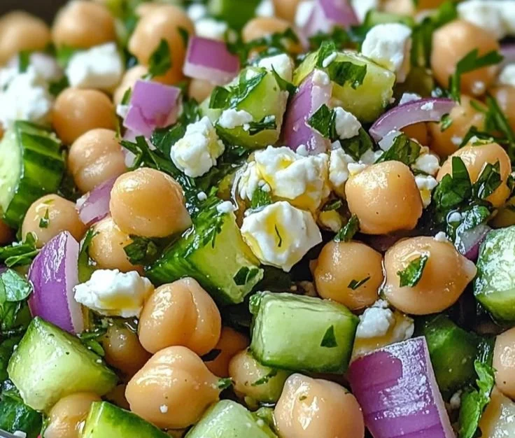 Salade fraîche méditerranéenne avec légumes colorés et vinaigrette légère