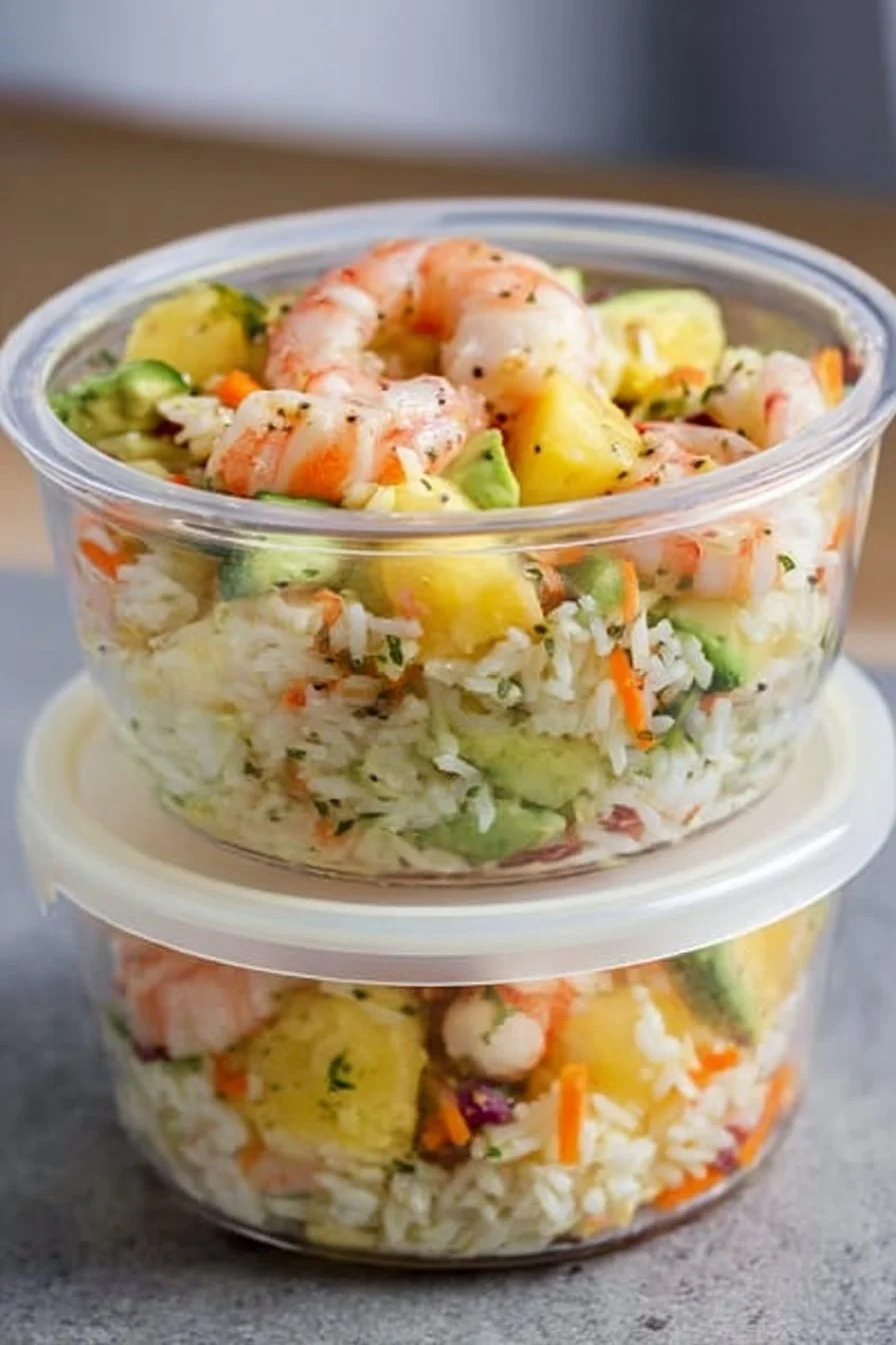 Bol de salade hawaïenne avec fruits tropicaux et légumes colorés