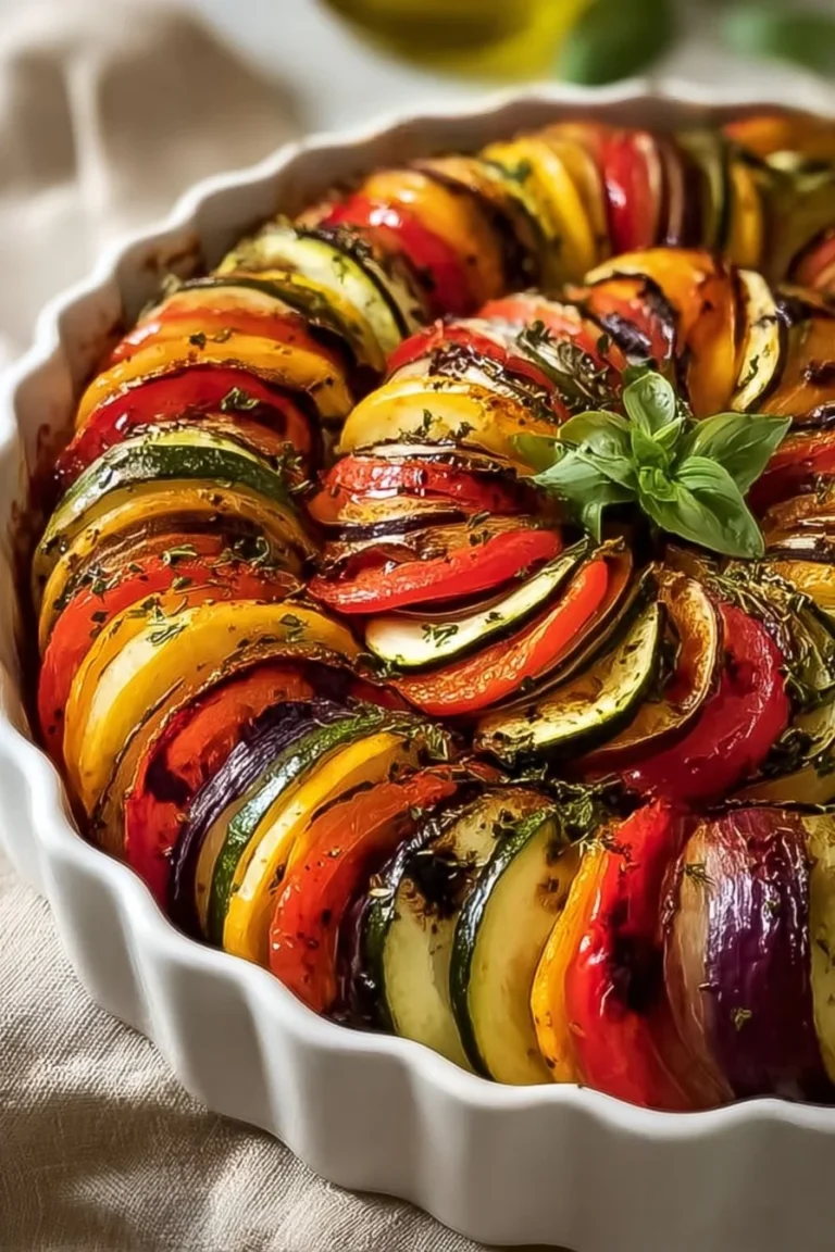 Tian de légumes colorés et appétissants, plat sain et savoureux aux légumes frais