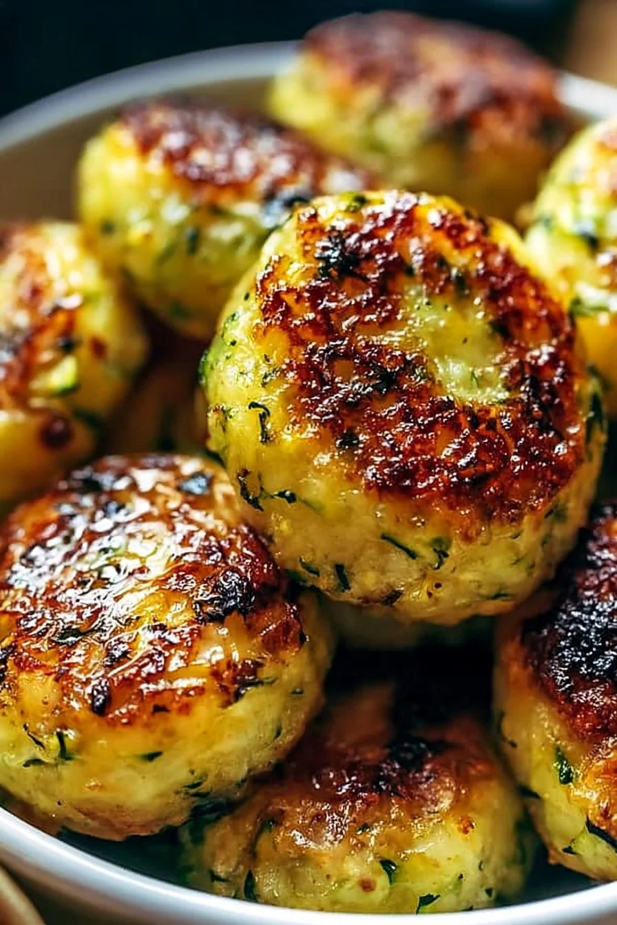 Boules de courgettes au four croustillantes et savoureuses