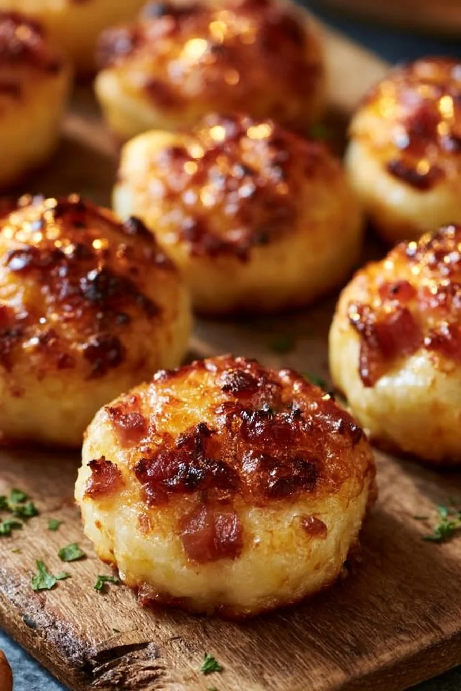 Bouchées Fondantes aux Lardons et Comté