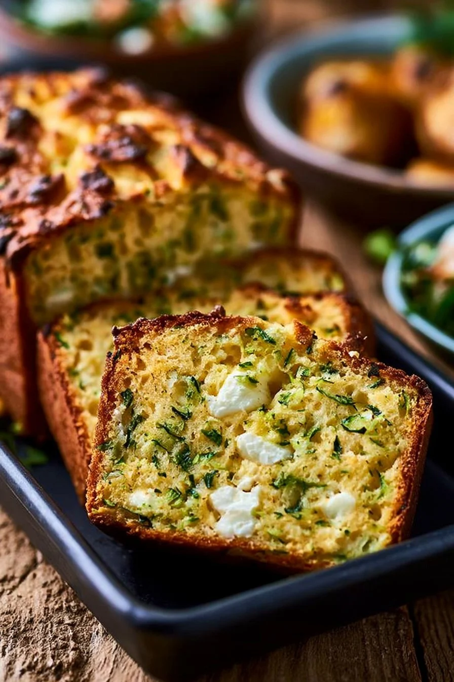 Cake salé courgette feta, savoureux et parfait pour tous les repas