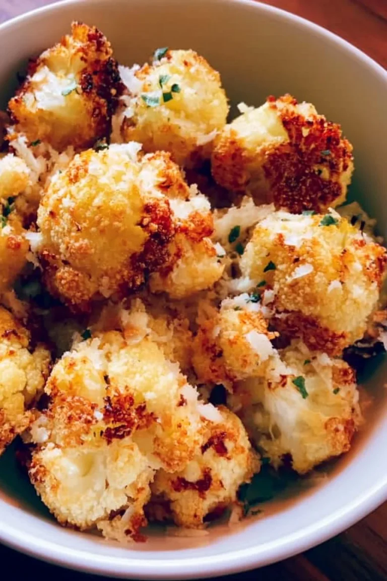 Chou-fleur rôti croustillant au parmesan, plat savoureux et appétissant