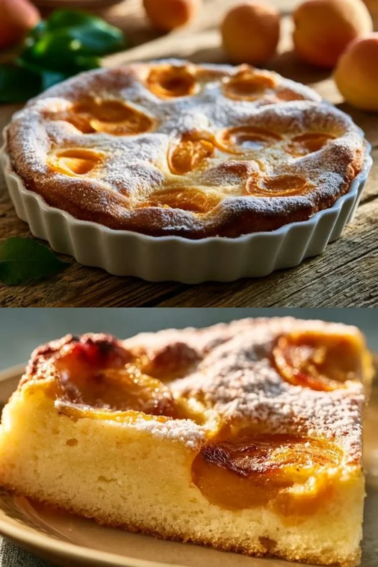 Clafoutis aux Abricots, un dessert français traditionnel et savoureux.