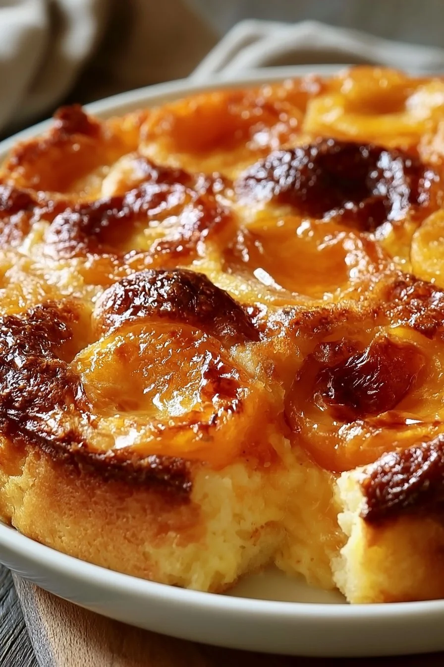 Clafoutis aux abricots, dessert français traditionnel fait maison