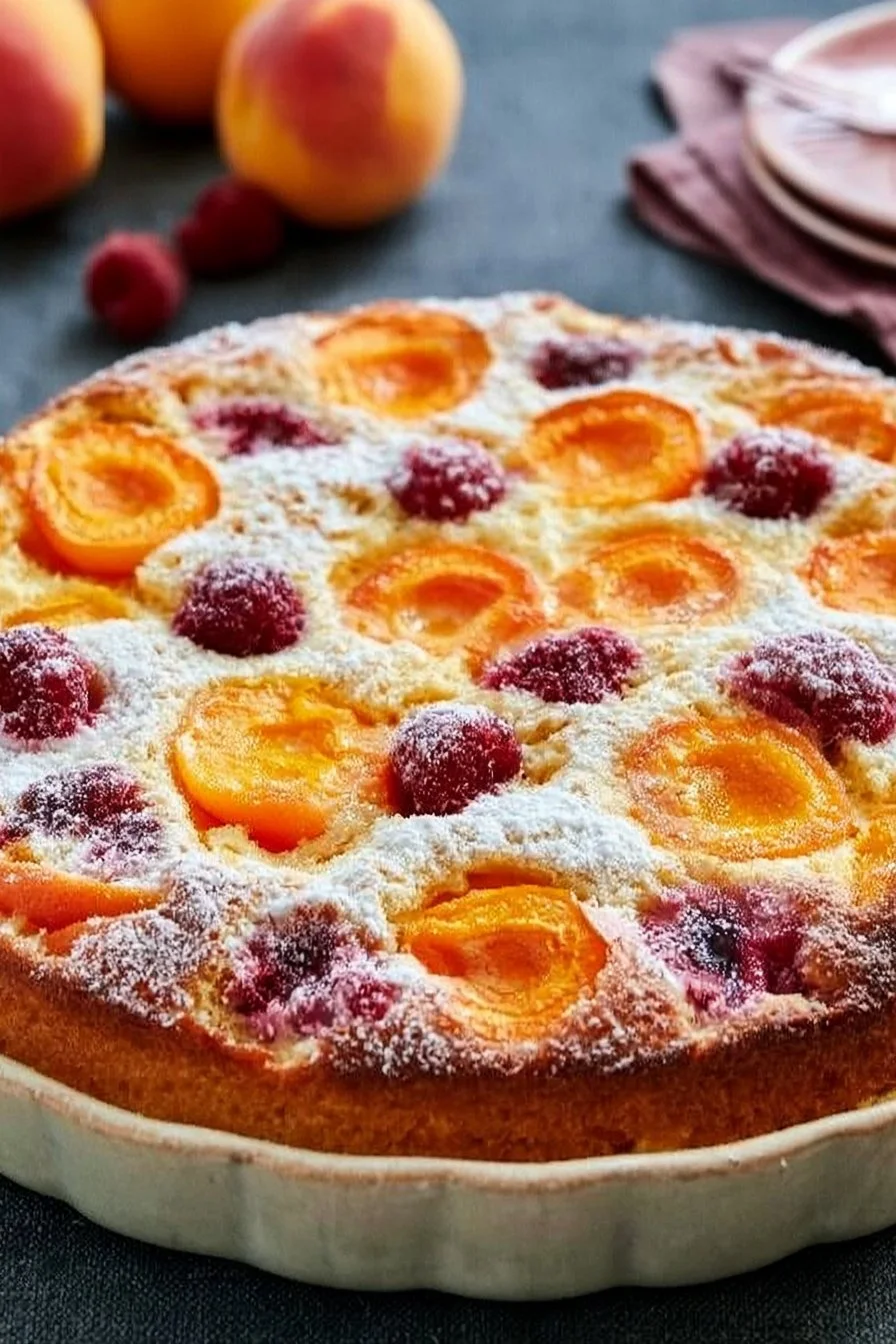 Clafoutis aux Abricots et Framboises, un dessert fruité et délicieux