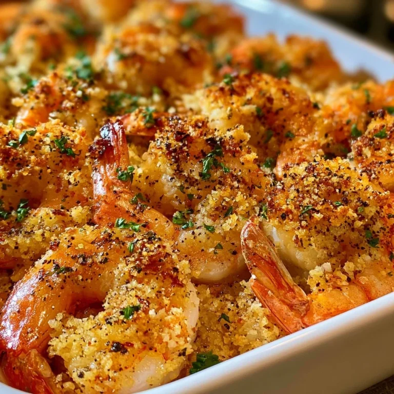 Crevettes cuites au parmesan, recette savoureuse et facile à réaliser.
