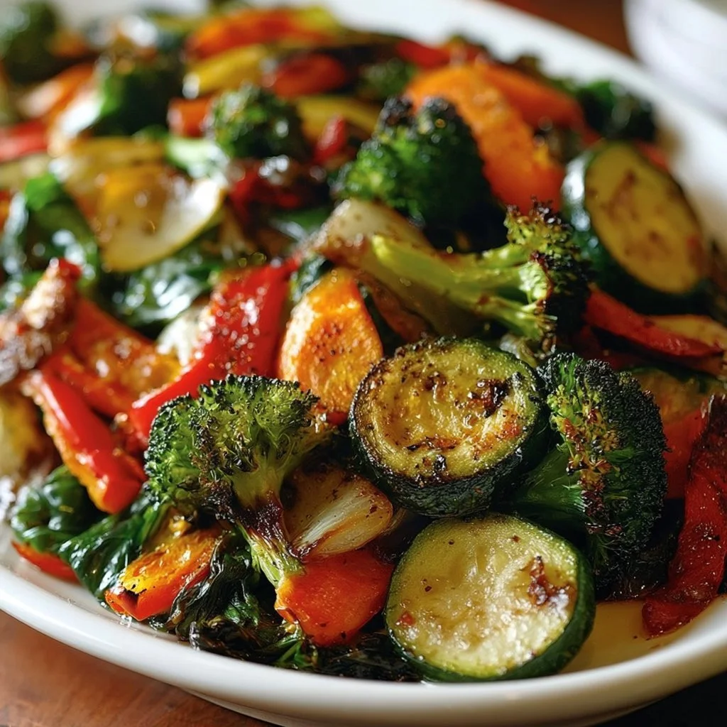 Mélange coloré de légumes frais et sains dans un plat