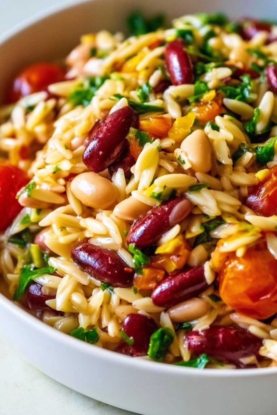Orzo Méditerranéen aux Haricots