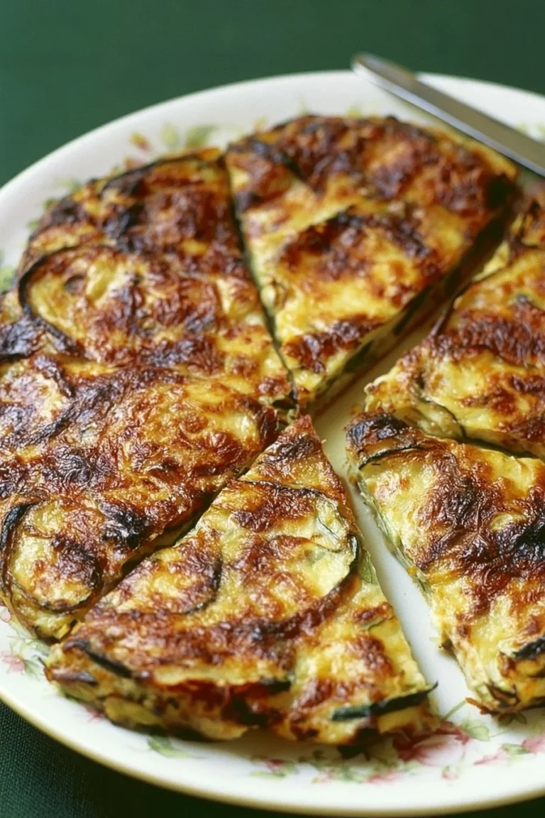 Plat de courgettes au parmesan fraîchement préparé et servi chaud.