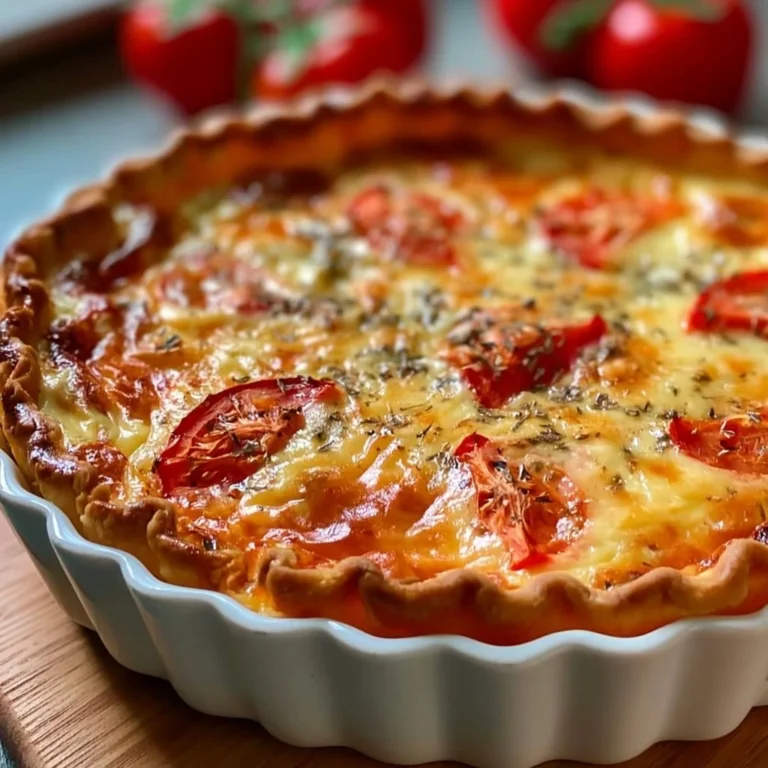 Quiche sans pâte au thon et à la tomate, plat savoureux et facile à préparer