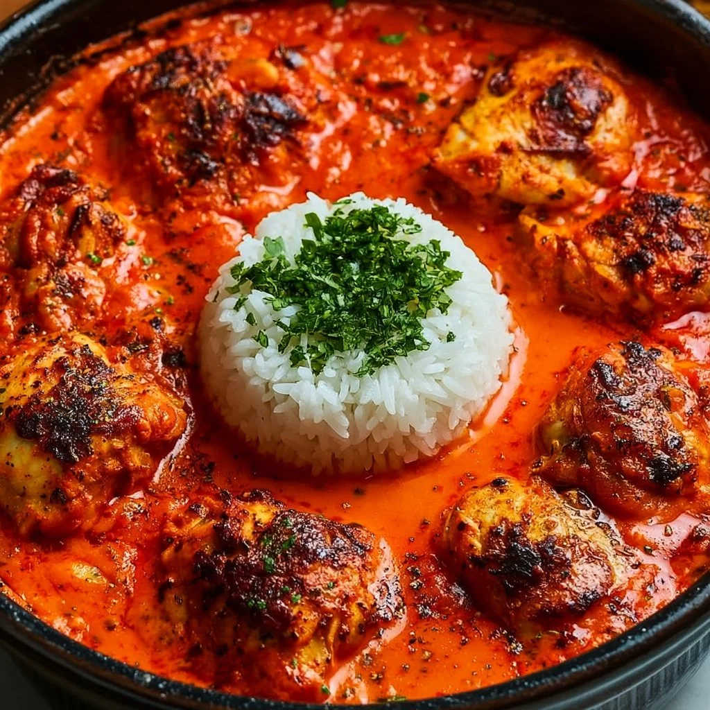 Ragoût de poulet nigérian savoureux prêt à être dégusté