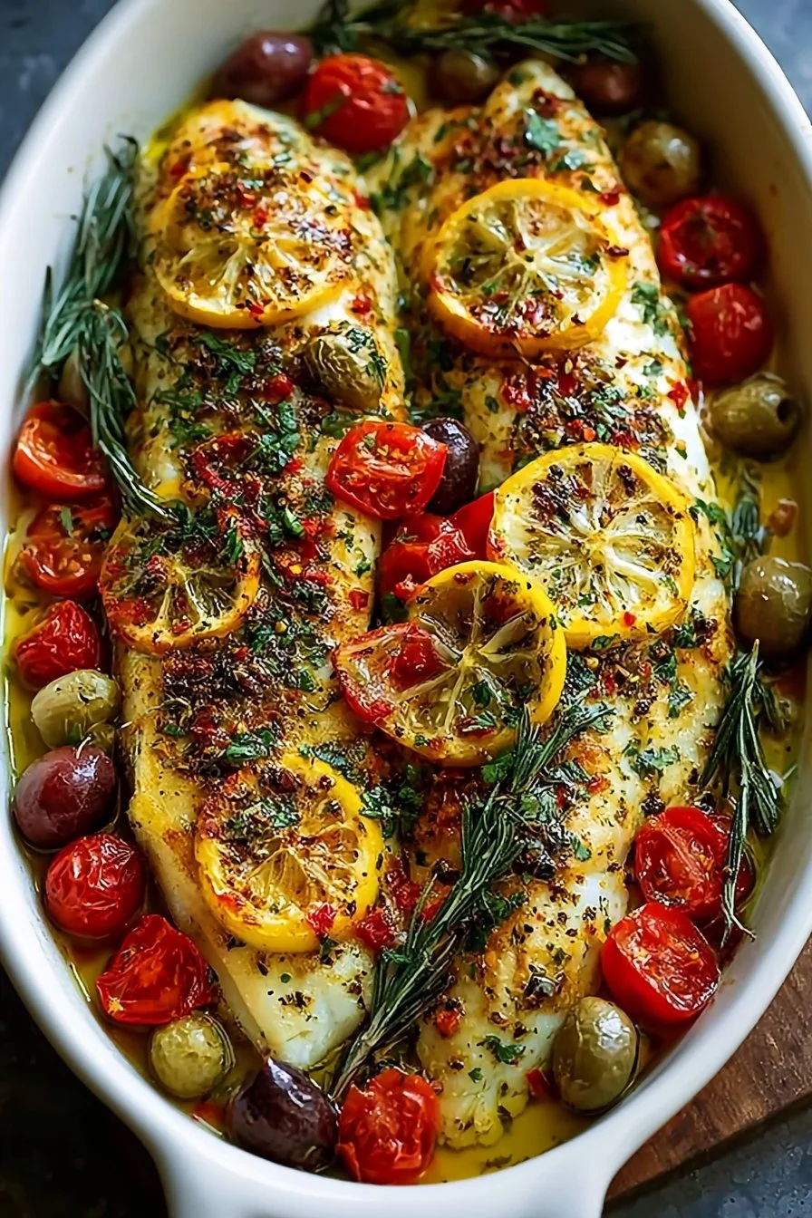 Recette de Poisson au Four Méditerranéen Facile - Savoureux et Rapide