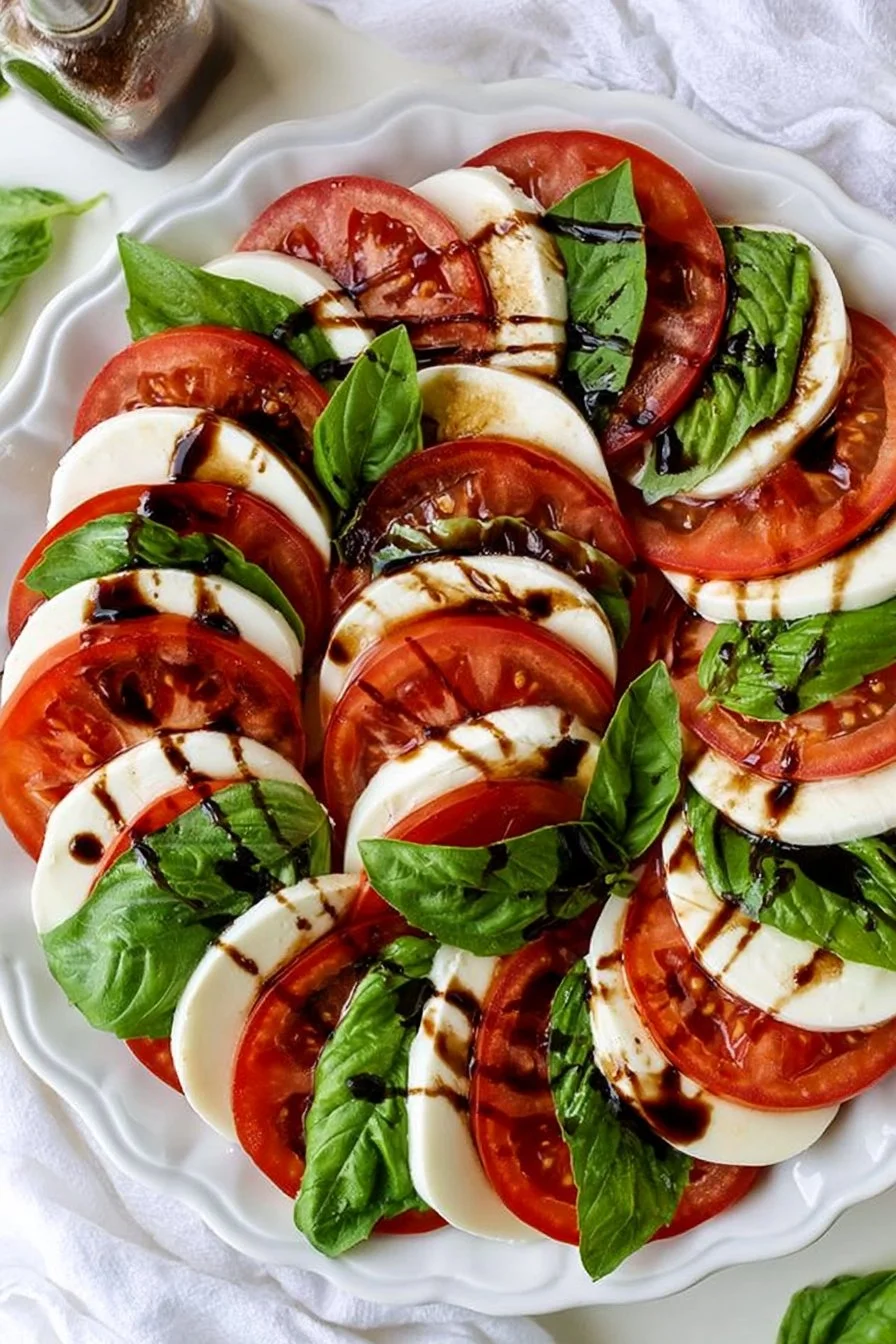 Salade Caprese avec Réduction de Balsamique