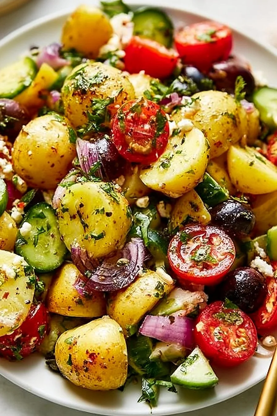 Salade De Pommes De Terre Méditerranéenne Rapide