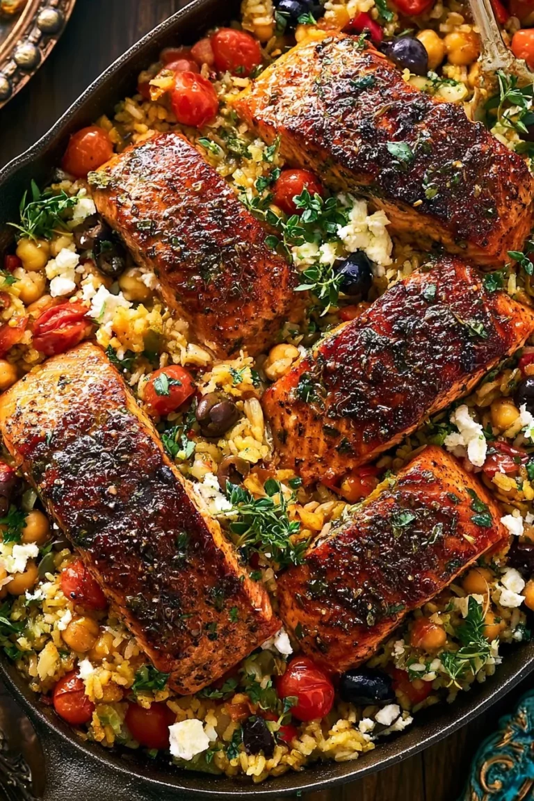 Saumon méditerranéen prêt en 30 minutes, plat unique savoureux et rapide