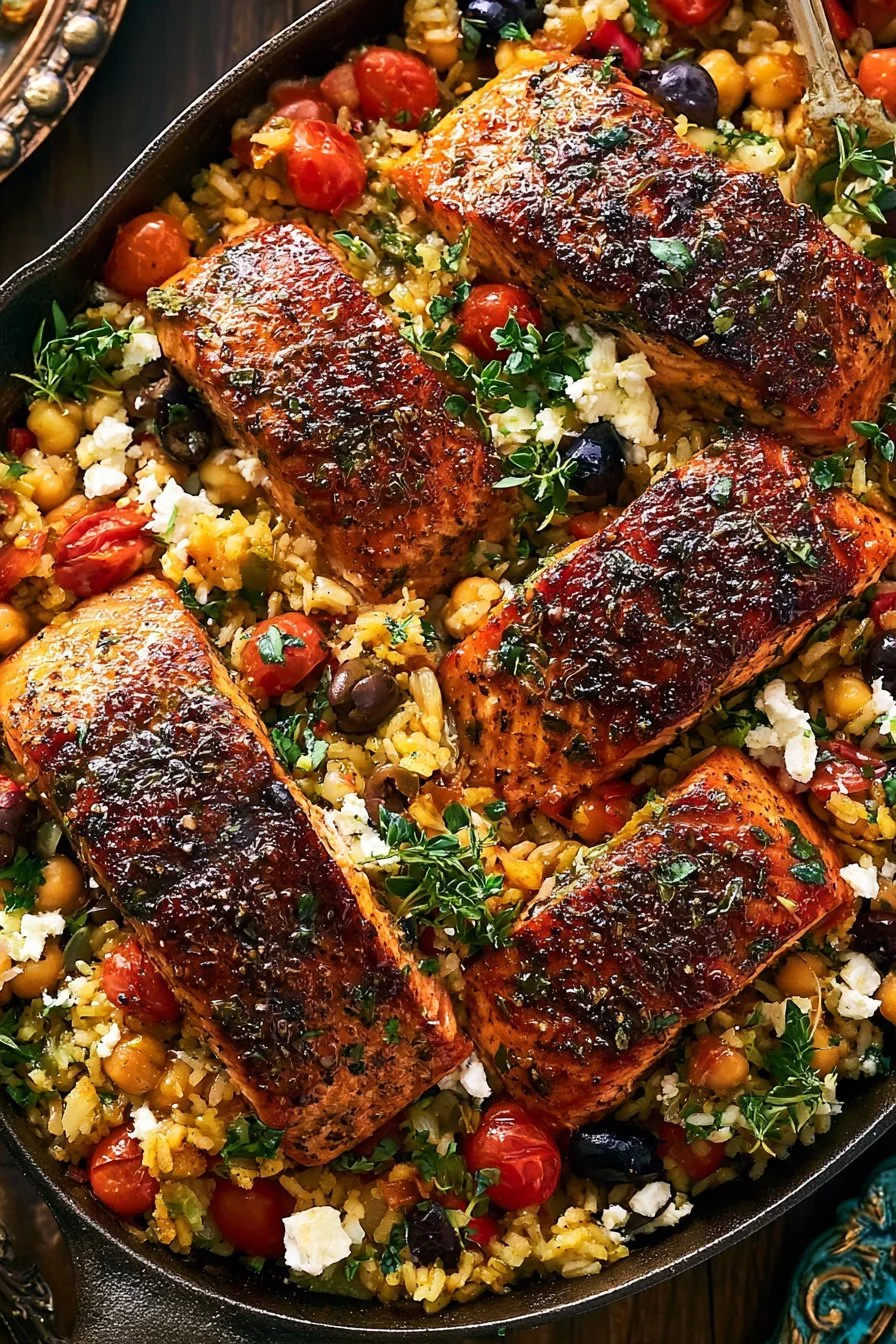 Saumon Méditerranéen (Plat Unique, Repas en 30 Minutes)