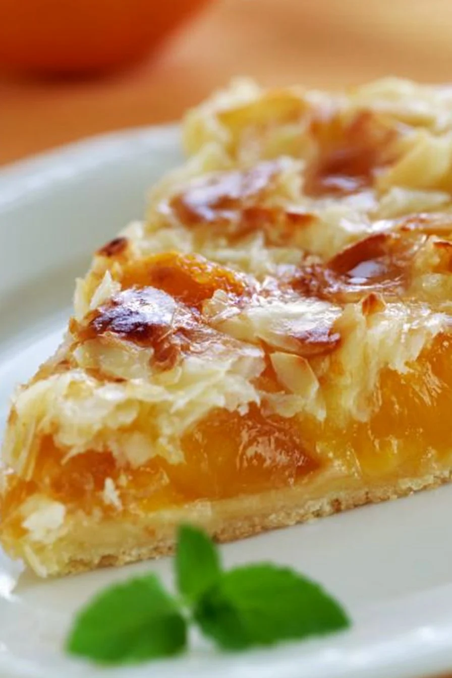 Tarte à l'abricot et aux amandes, dessert fruité et savoureux.