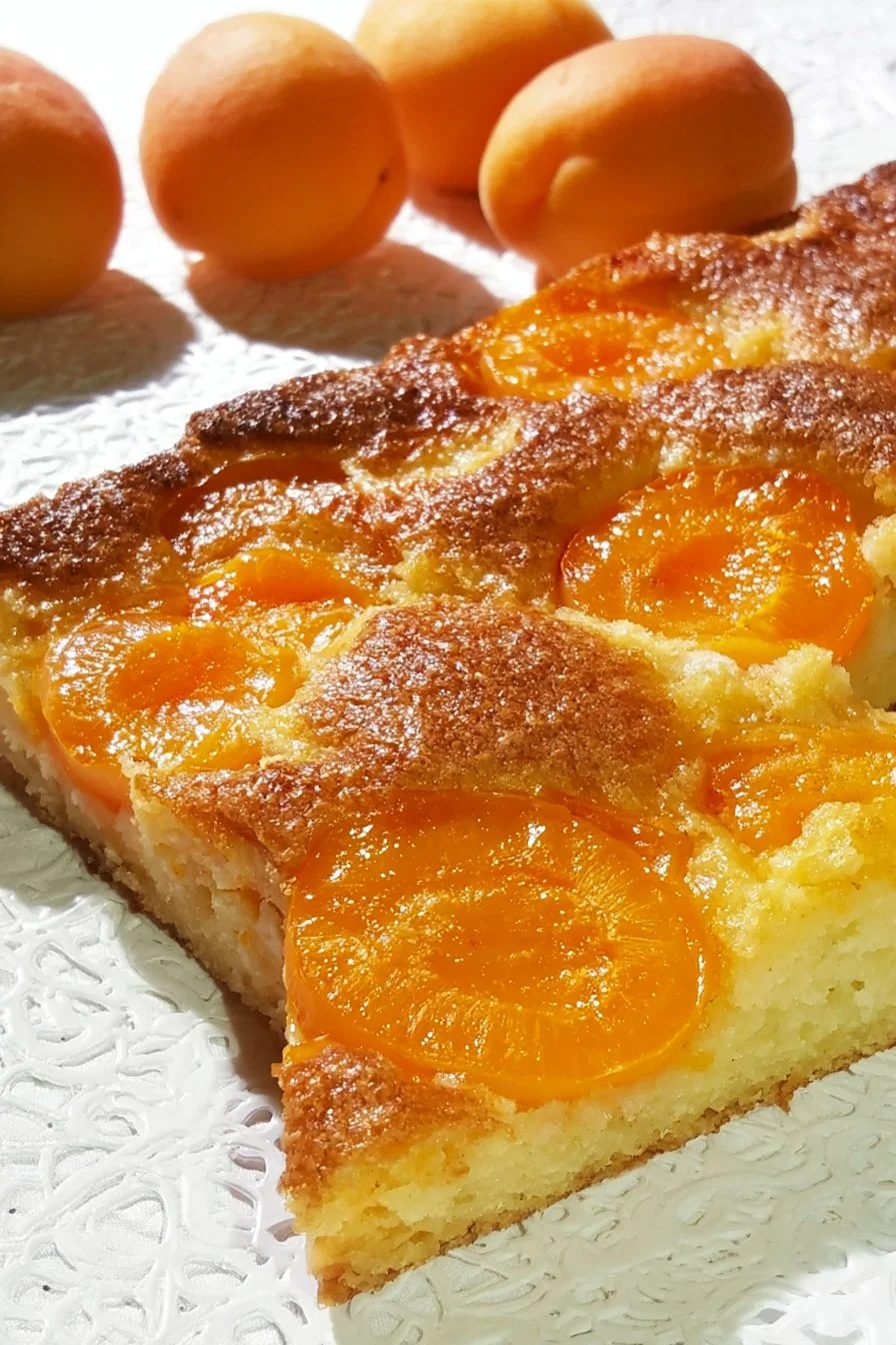 Tarte Fine aux Abricots, dessert doré et appétissant sur une assiette.