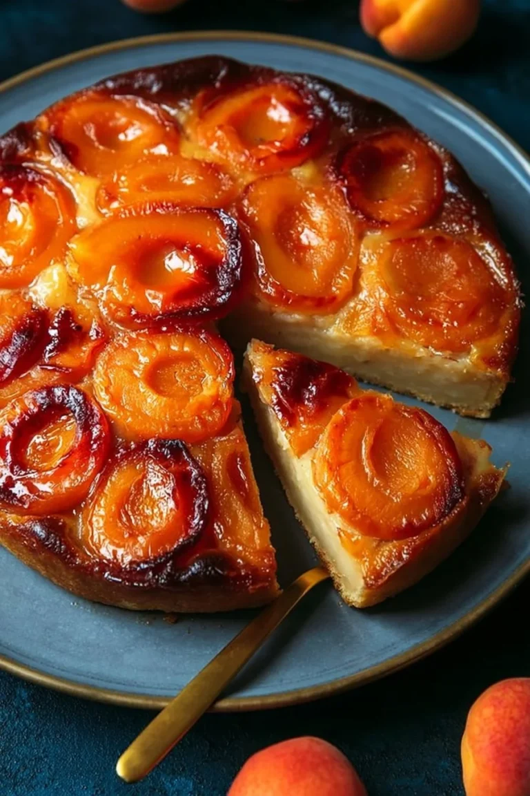 Tarte normande aux abricots, dessert traditionnel français sucré et savoureux.