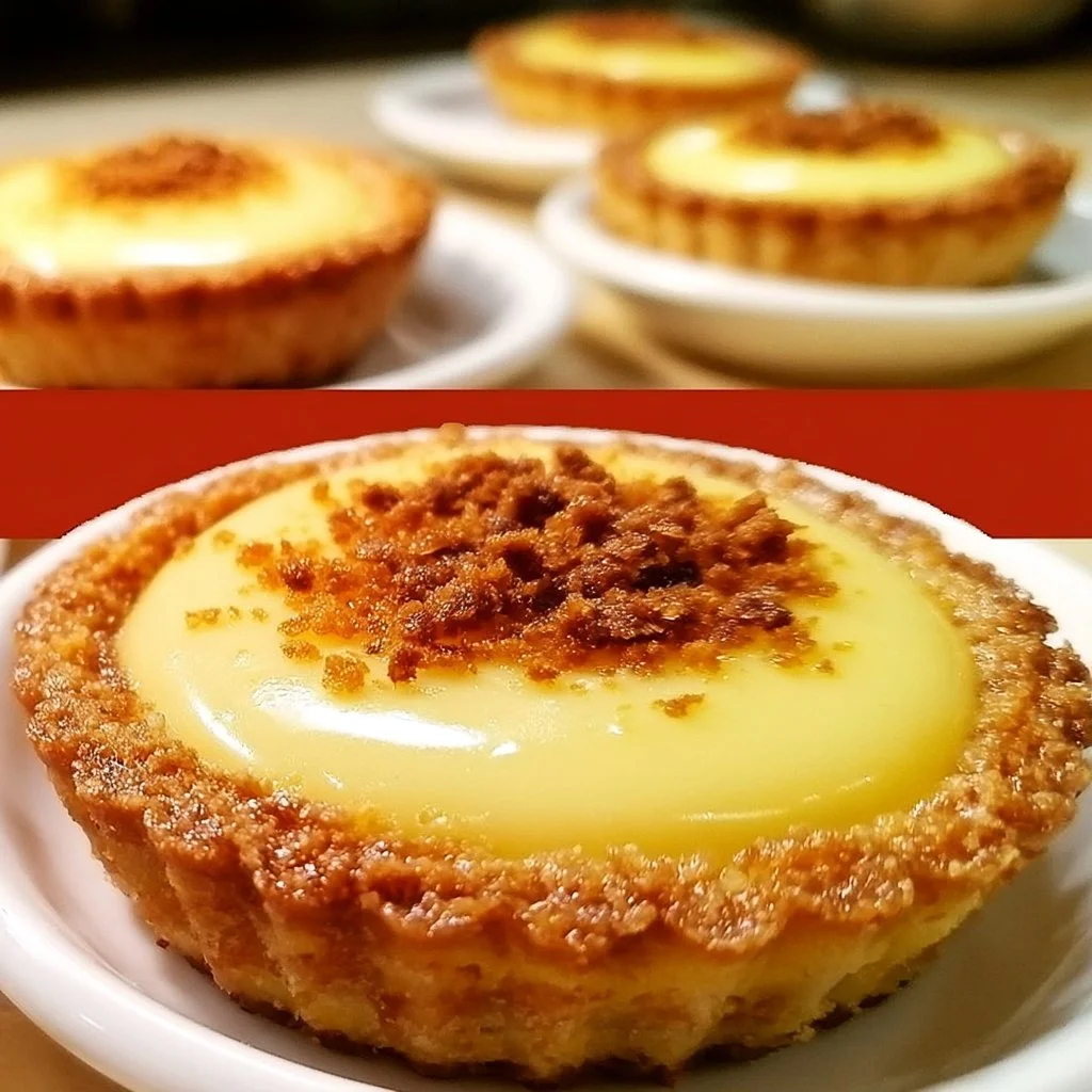 Tartelettes au citron garnies de crème citron et zestes de citron frais