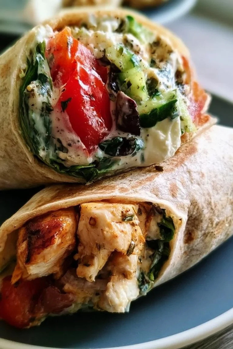 Wraps de poulet méditerranéen savoureux et colorés