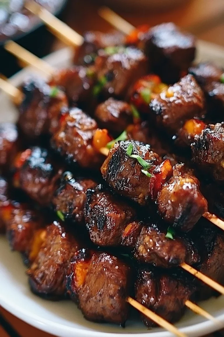 Recette de brochettes de bœuf grillées avec légumes colorés