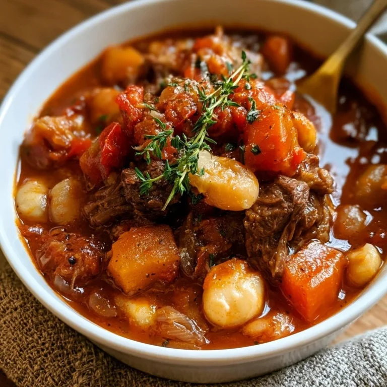 Ragoût de boeuf mijoté avec haricots beurre et légumes d'automne