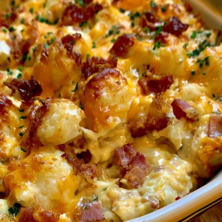 Casserole de chou-fleur chargée, plat délicieux et réconfortant