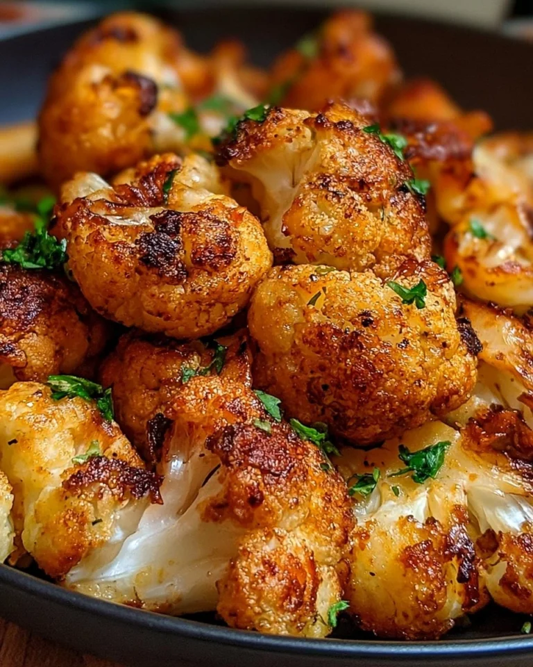 Chou-fleur rôti croustillant au four, plat végétarien savoureux