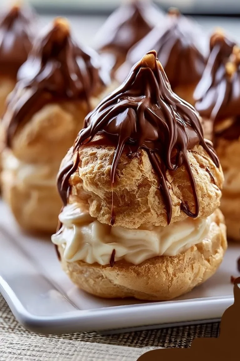 Choux à la Crème éclatés remplis de mascarpone café et chocolat blanc