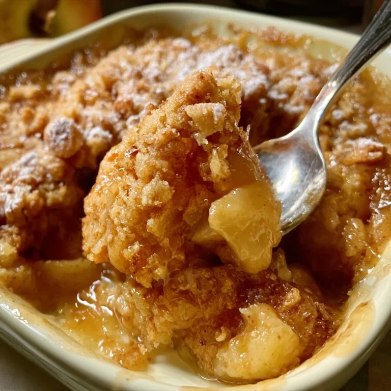 Cobbler aux pommes chaud avec une croûte dorée et une garniture juteuse.