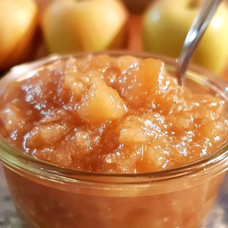 Compote de pommes épaisse faite maison dans un bol en verre