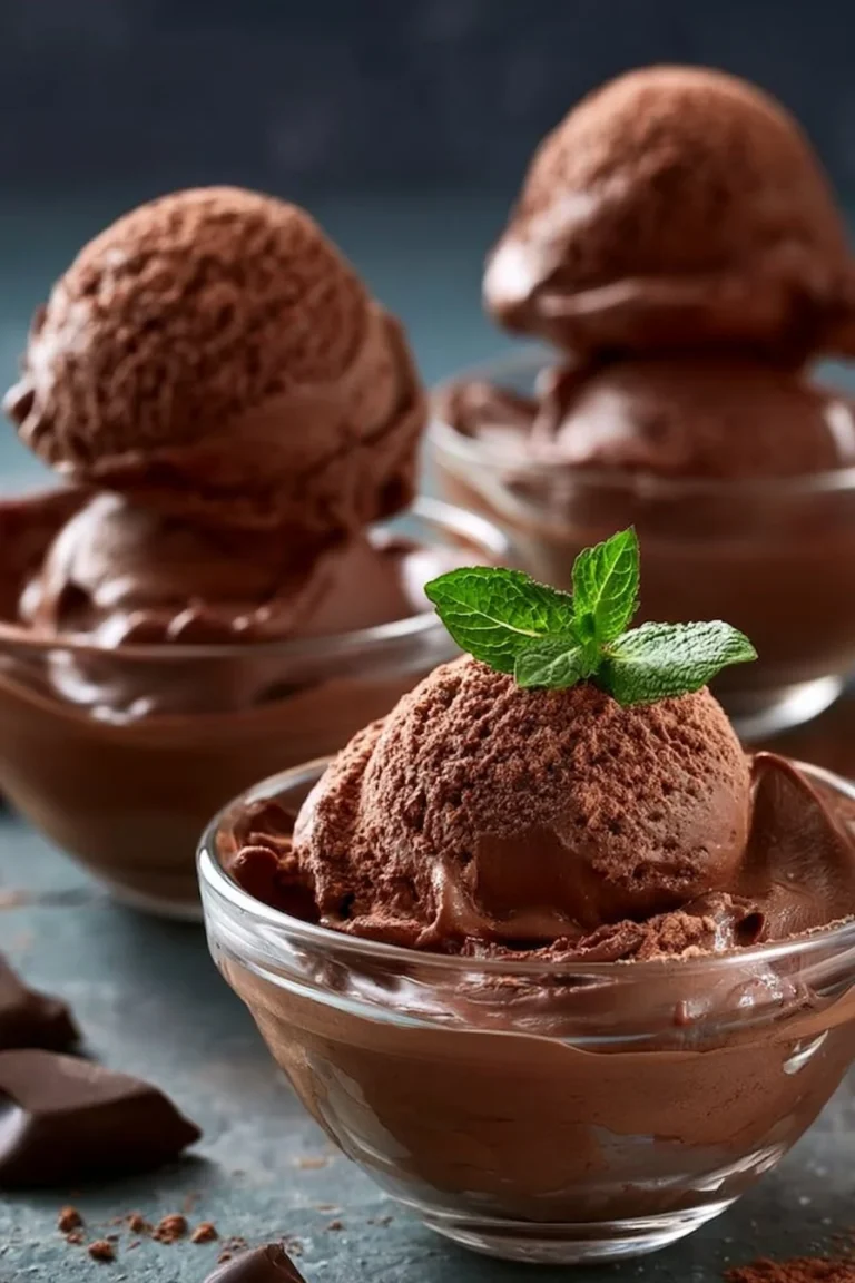 Crème glacée au chocolat sans sucre, dessert savoureux et léger