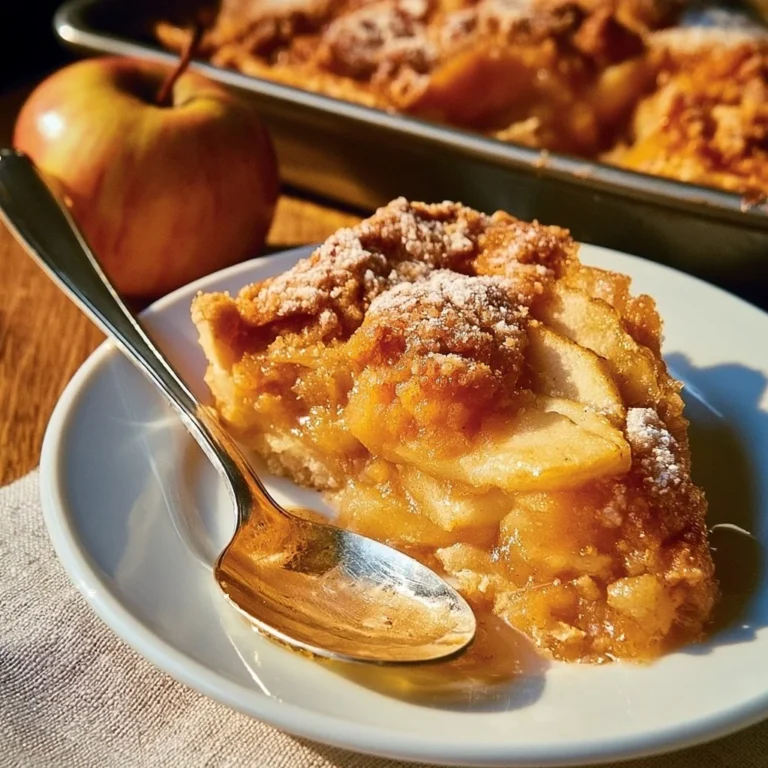 Délicieuse croustade aux pommes prête à déguster, avec une croûte dorée.