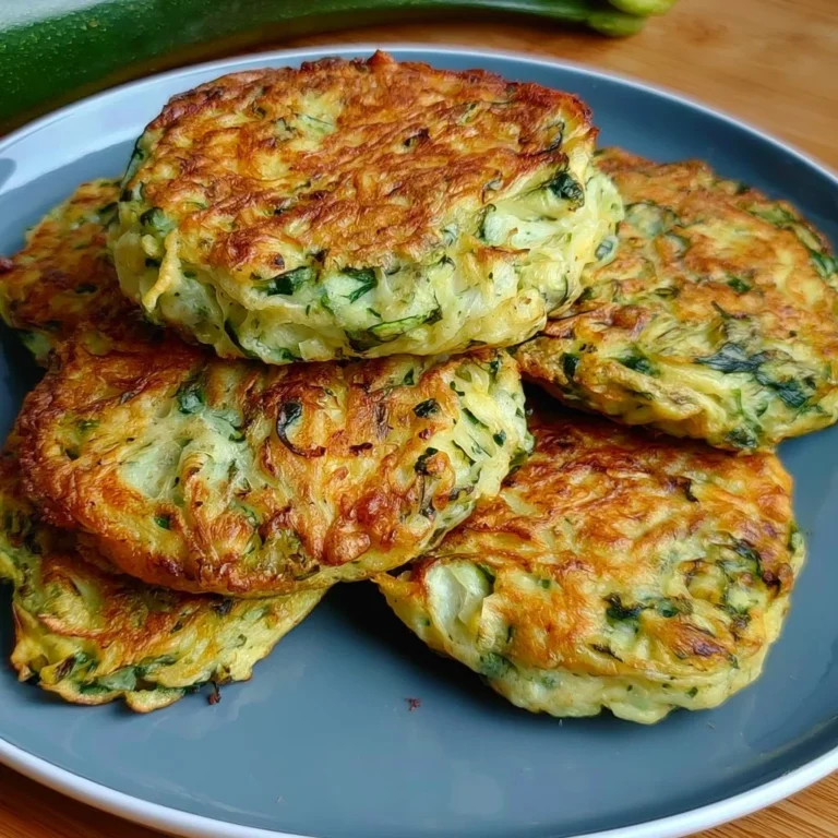 Délicieuses galettes de courgettes dorées, parfaites pour un repas léger
